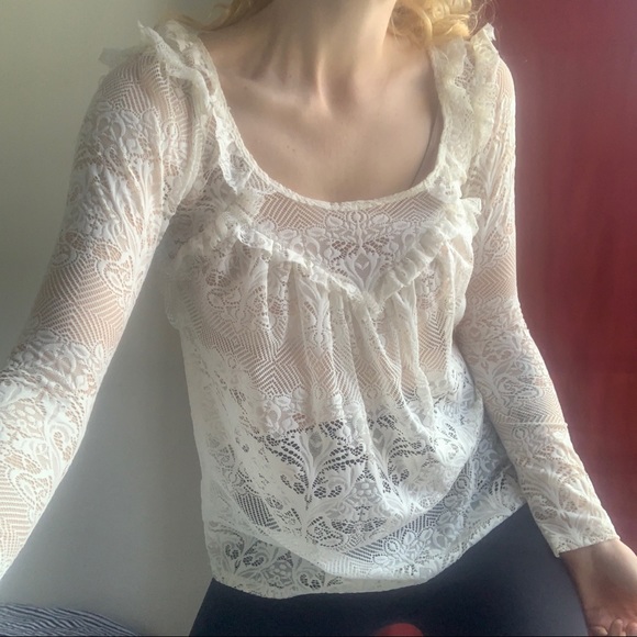 Stunning Zimmerman white creamy lace top - Picture 5 of 6